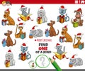 One of a kind game with pets on Christmas time Royalty Free Stock Photo