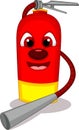 Cartoon illustration of fire extinguisher Royalty Free Stock Photo