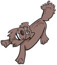 Cartoon shaggy dog comic animal character looking up Royalty Free Stock Photo