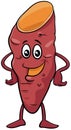 Cartoon yam vegetable comic character