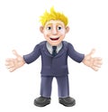 Blonde businessman cartoon