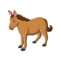 cartoon illustration a horse that is walking looking for food Royalty Free Stock Photo