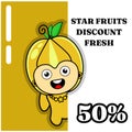 Discount sales of star fruit