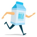 Milk carton running fast