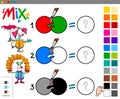 Mix colors educational cartoon game