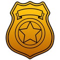 Police Badge Blank Royalty Free Stock Photo