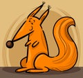 Cartoon Illustration of red squirrel Royalty Free Stock Photo