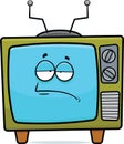 Tired Retro Cartoon Television Royalty Free Stock Photo