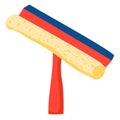 Cartoon illustration with squeegee Royalty Free Stock Photo