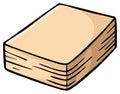 Cartoon illustration of a stack of paper sheets, document, book or notes Royalty Free Stock Photo