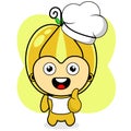 Star fruit chef mascot Royalty Free Stock Photo