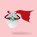 Cartoon illustration of superhero Easter egg Royalty Free Stock Photo
