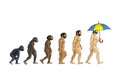 Cartoon theory of evolution white background
