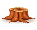 Cartoon illustration of tree stump Royalty Free Stock Photo