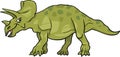 Cartoon illustration of triceratops dinosaur Royalty Free Stock Photo