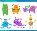 Cartoon Fantasy Monster and Alien Characters set