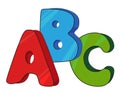 Cartoon image of ABC letters