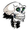 Cartoon image of ancient skull Royalty Free Stock Photo