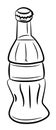 Cartoon image of Bottle Icon. Coke drink symbol