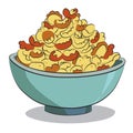 Cartoon image of bowl of cereal Royalty Free Stock Photo