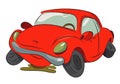 Cartoon image of broken down car cartoon