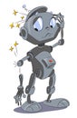 Cartoon image of broken robot