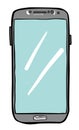 Cartoon image of Cellphone Icon. Smartphone pictogram