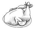 Cartoon image of cooked turkey