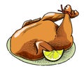 Cartoon image of cooked turkey
