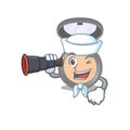 A cartoon image design of highlighter Sailor with binocular