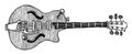 Cartoon image of electric guitar