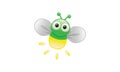 A cartoon image of a firefly