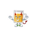 A cartoon image of glass of beer as a devil character Royalty Free Stock Photo