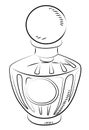 Cartoon image of perfume bottle Royalty Free Stock Photo