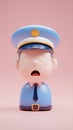 Cute cartoon postal worker with a surprised expression on his face Royalty Free Stock Photo