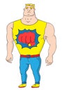 Cartoon image of tough man