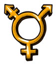 Cartoon image of Transgender Icon. Gender symbol