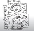 Cartoon image of woman