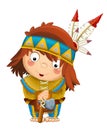 Cartoon indian character - isolated Royalty Free Stock Photo