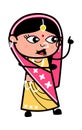 Cartoon Indian Woman Communicating
