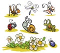 Cartoon Insects and small animals.