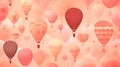 a cartoon inspired simple air balloon gift card, ai generated image