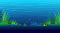 a cartoon inspired under water landscape with plants, ai generated image