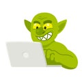 Cartoon internet troll