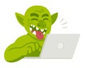 Cartoon internet troll