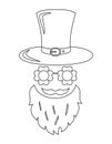 Cartoon irish leprechaun costume accessories icon