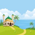 Islamic Nature Landscape with mosque