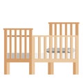 Cartoon isolated object nursery crib cot baby bed