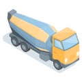 Cartoon isometric concrete mixer