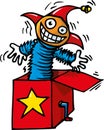 Cartoon of Jack in the box Royalty Free Stock Photo